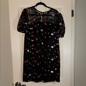 Elegant Black Floral Dress